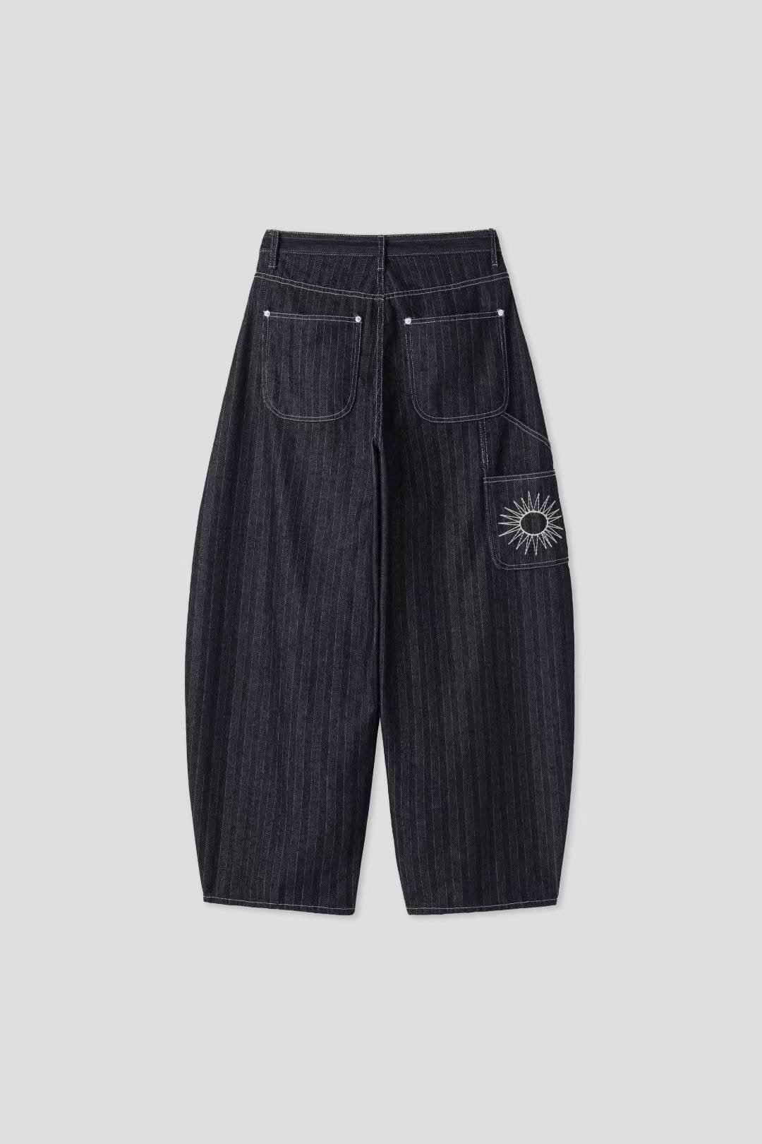 (Preorder) Sun Pattern Non-faded Balloon Wide Pants