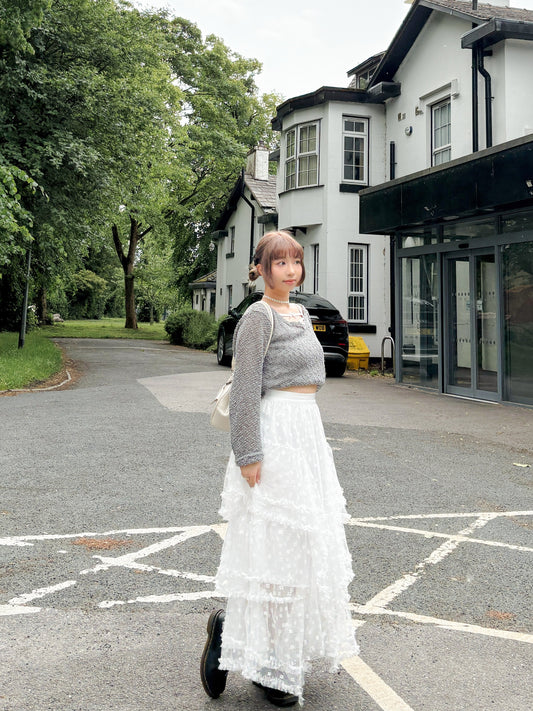 Off-shoulder Loose Fit Knit T