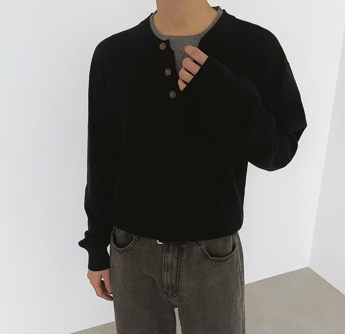 (Preorder) Unisex Men Non-layered Round Neck Knit