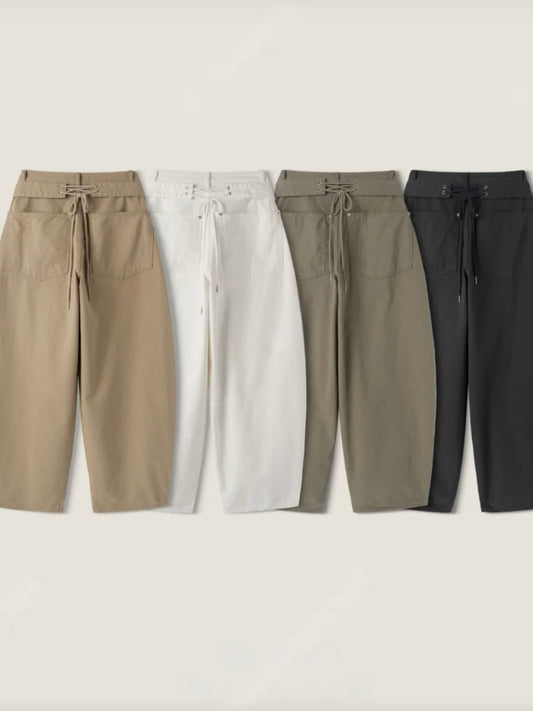 Corset Back Tie Pants