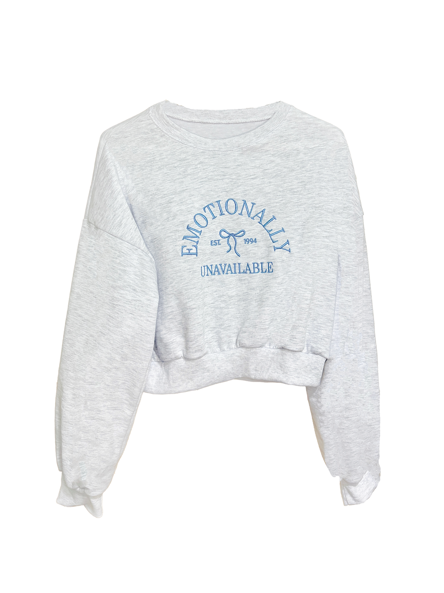 Spring “E.M.O Unavailable” Cropped Sweatshirt