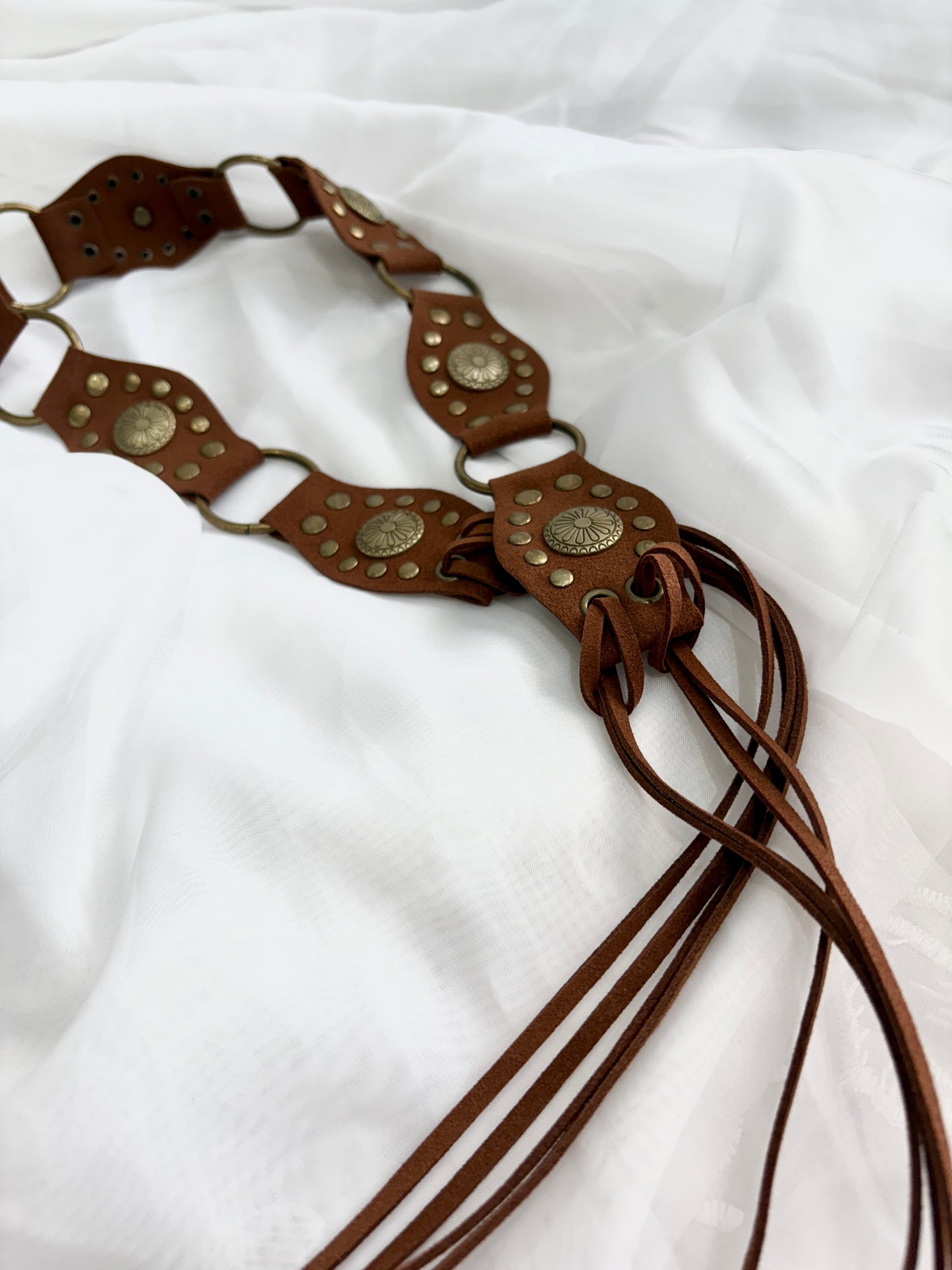 Suede Y2K Pinned Belt (Brown)
