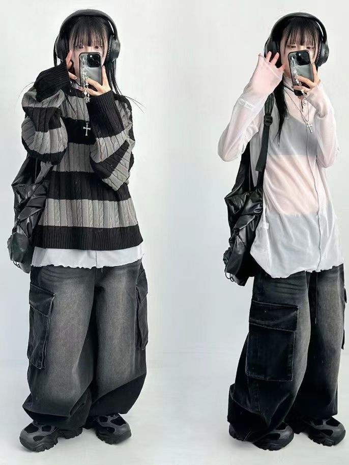 (Preorder) Long mesh high neck layered sheer long sleeve Top