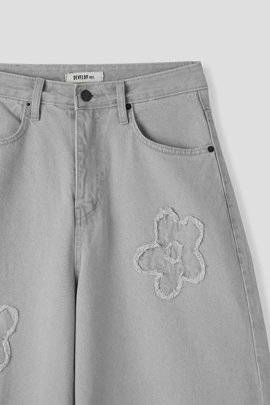 (Preorder) Floral Gray Pants