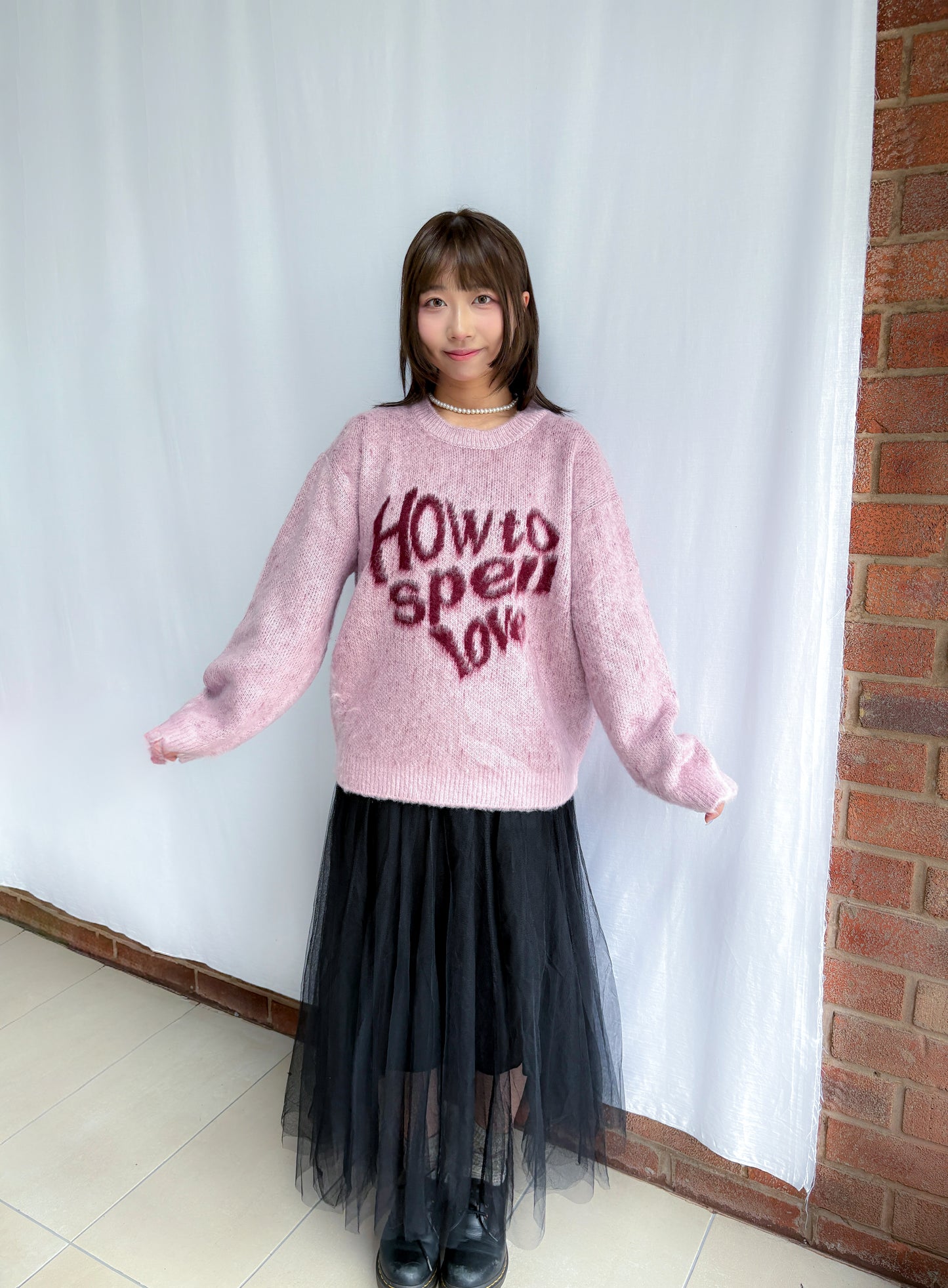 Two-piece chiffon skirt  (Grey/Black)