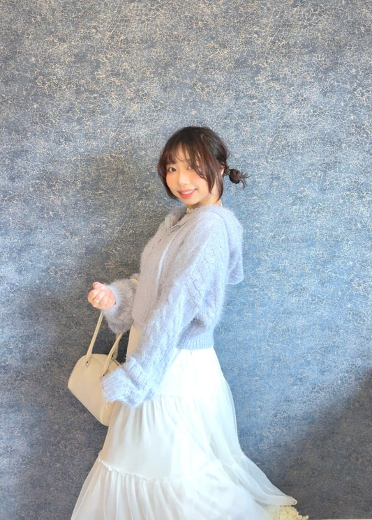 Dual-Zip Slim Fit Knit Hoodie