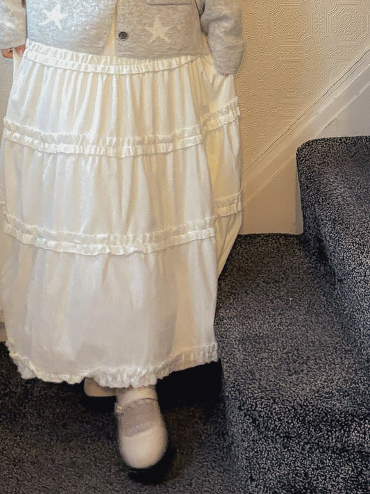 Three Season Fleece Underlining Maxi Skirt