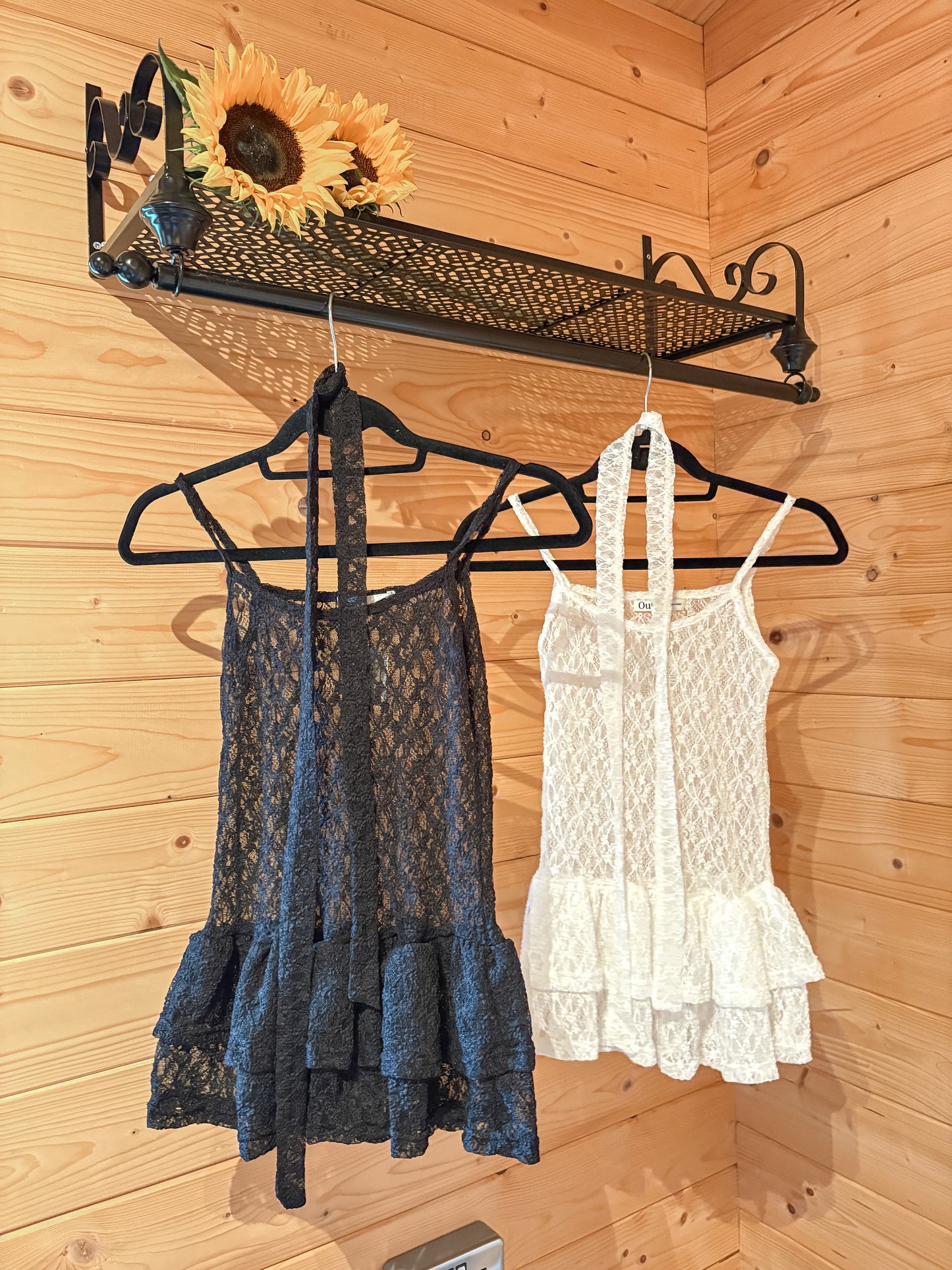 Lace Cancan Layering Scarf Tie Set (2 Colours)