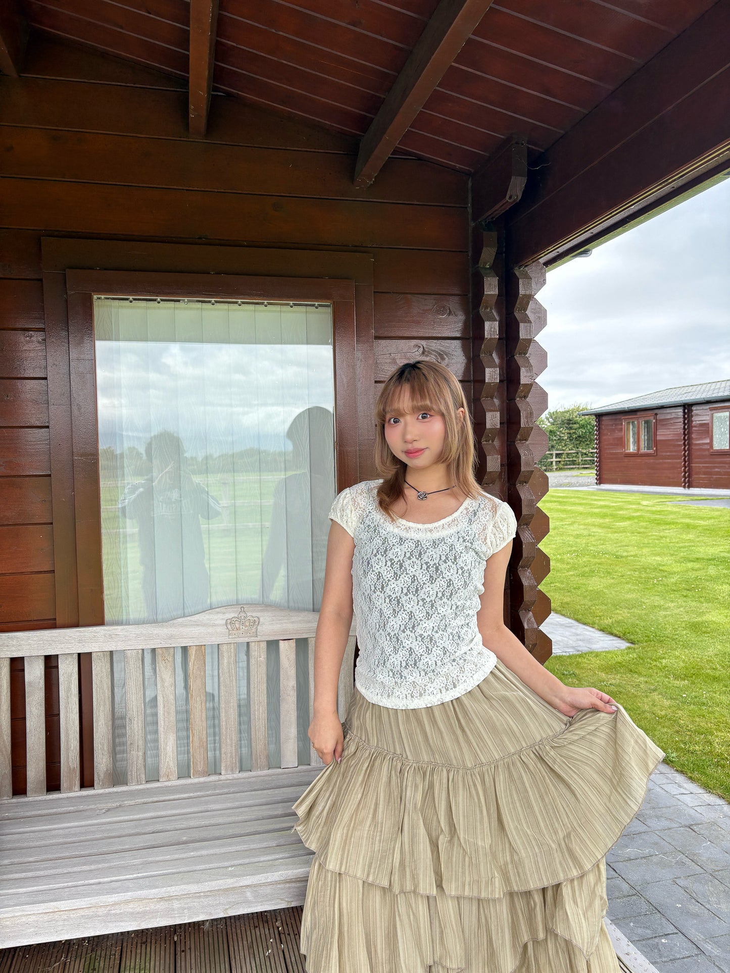 Luka Pleated Flare Skirt – Sheer Layered with Banded Waist (2 Colours)
