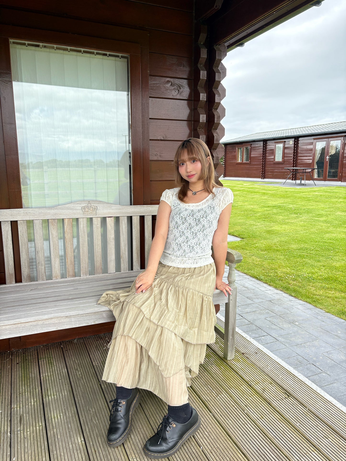 Luka Pleated Flare Skirt – Sheer Layered with Banded Waist (2 Colours)