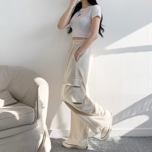 Unisex Overfit Wide Cargo Pants All season