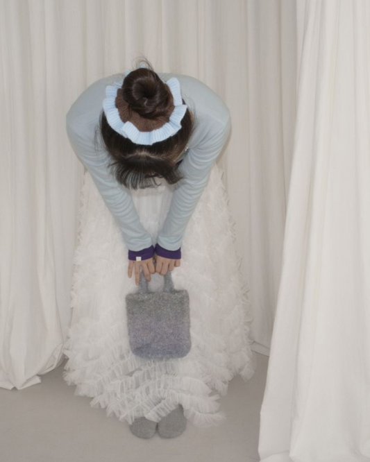 (XMAS PRESENT) Knit Two Tone Scrunchie