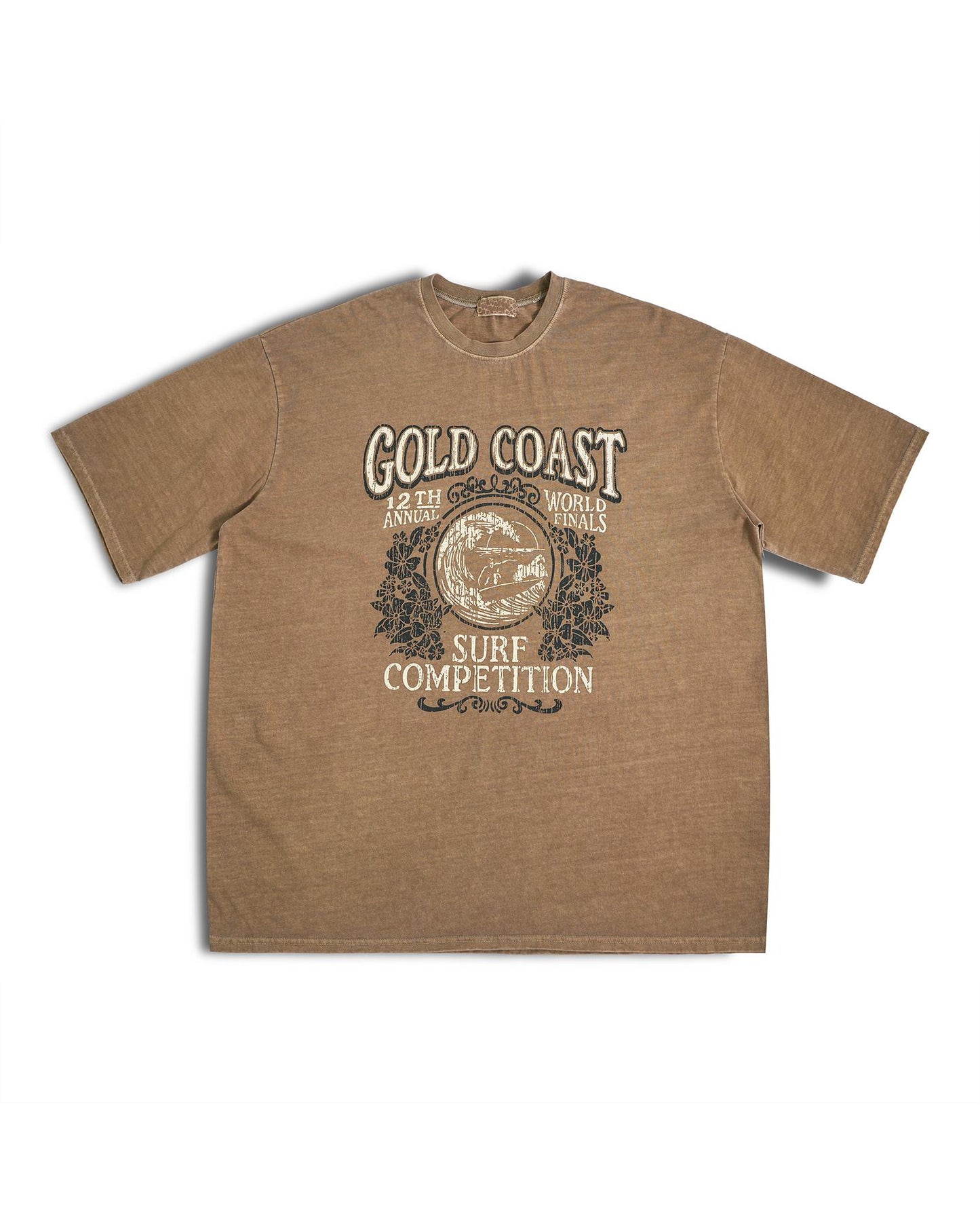 Unisex Overfit Pigment Gold Coast Short Sleeve T Shirt
