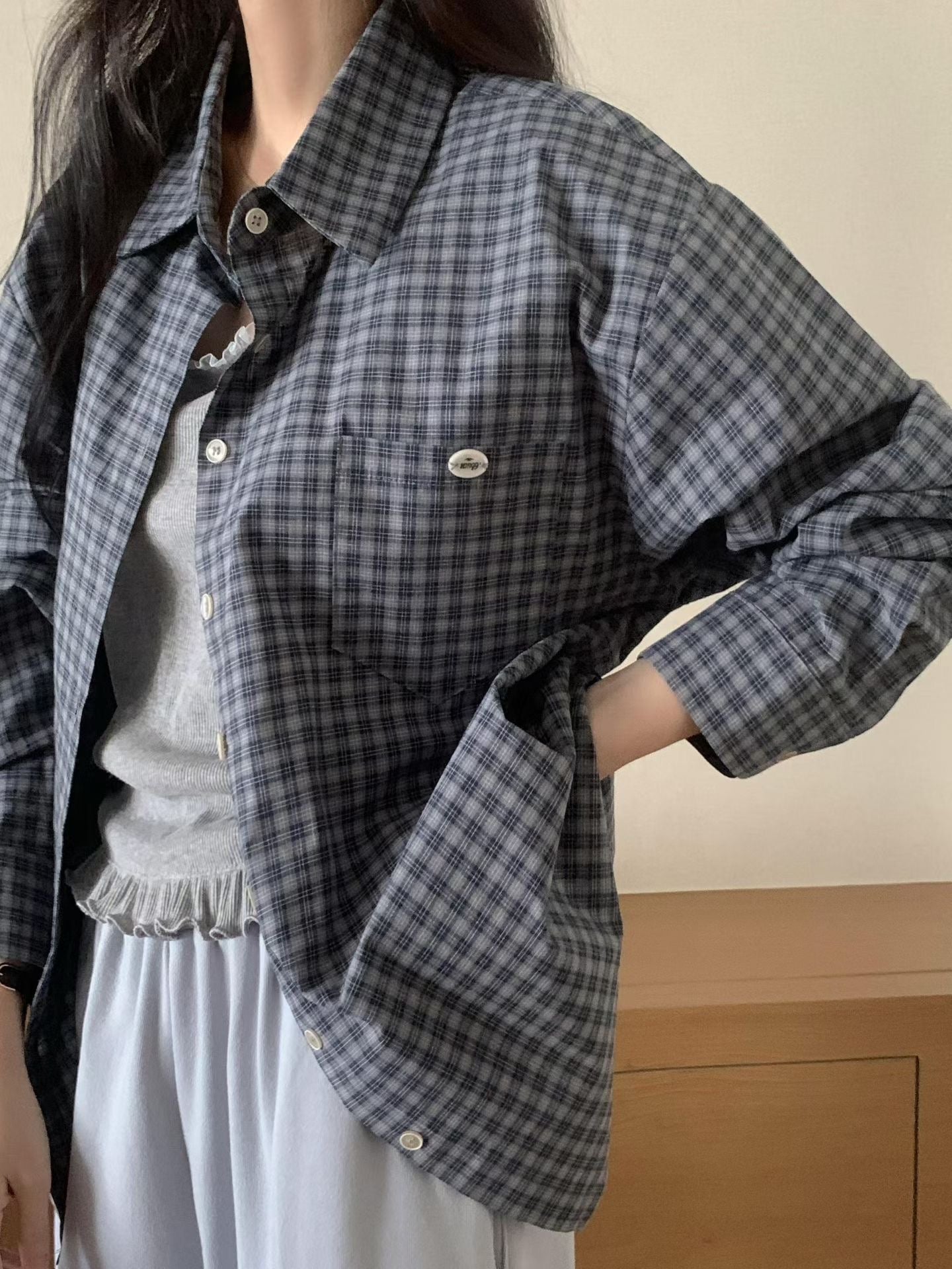 (Preorder) Latte check shirt