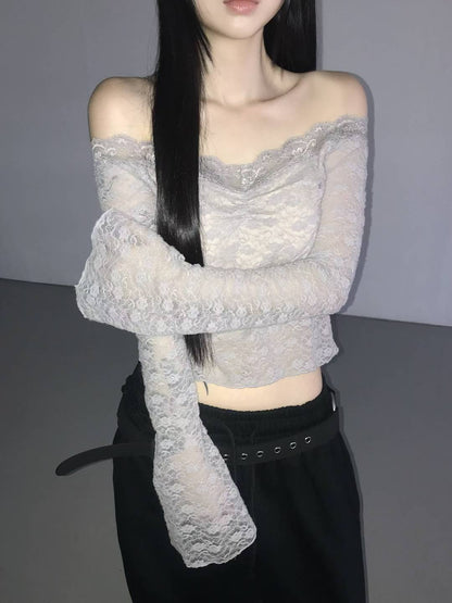 (BF NEW IN) Flare Lace Long Sleeve T-shirt