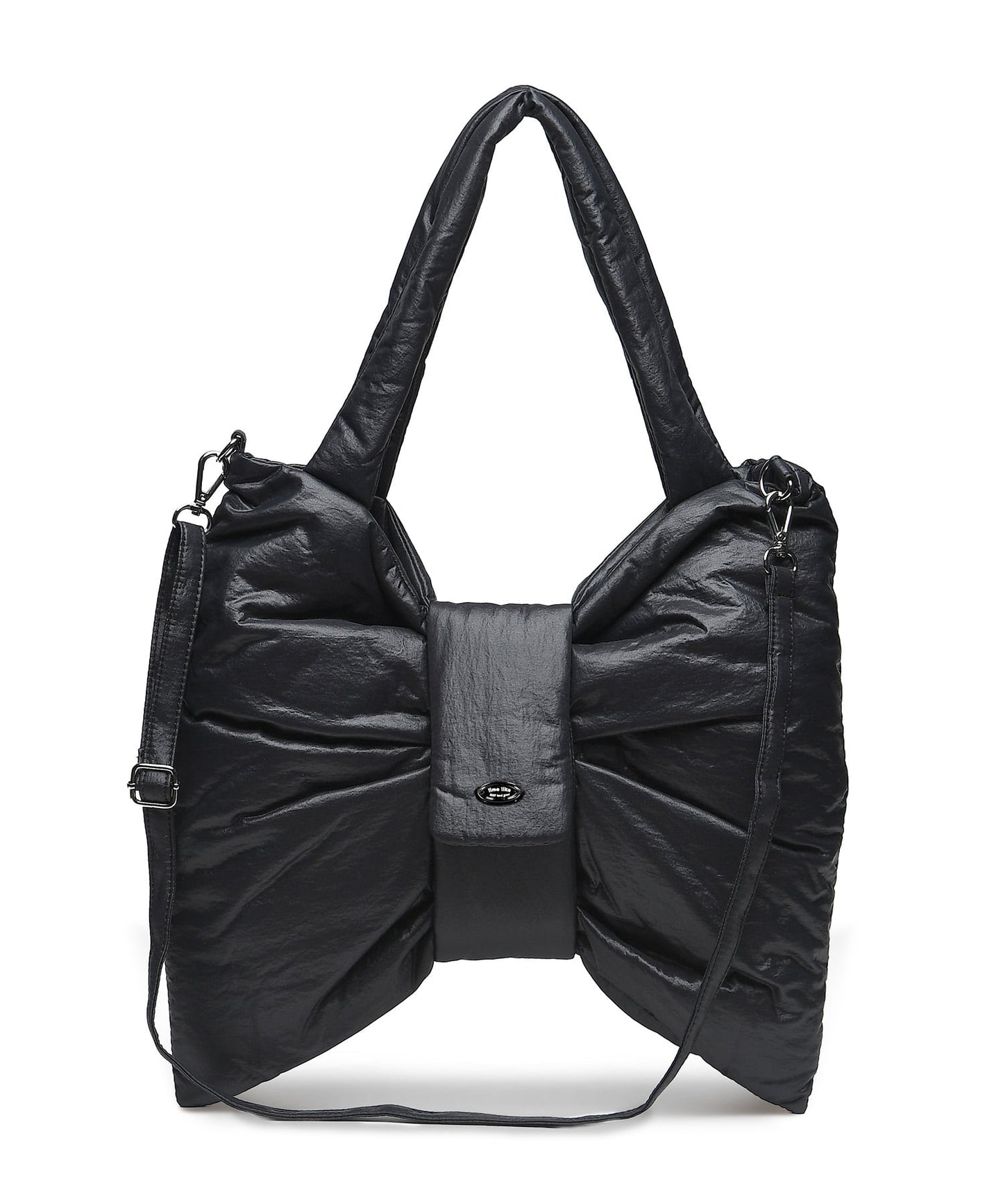 [Lime Like] Large Dewy Ribbon Bag Black