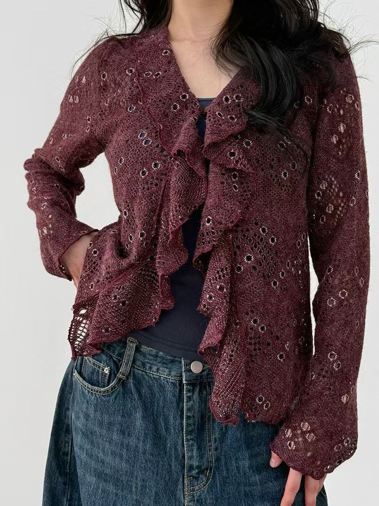 (Preorder) Ruffle Frill Cardigan