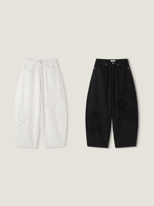 Floral Volume Balloon Pants