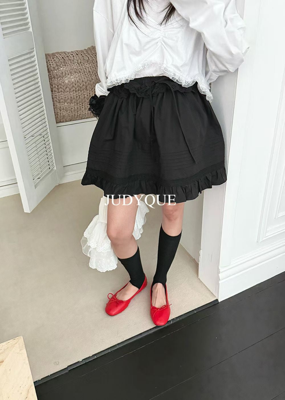 High End Coquette Ruffle Layered Floral Skirt