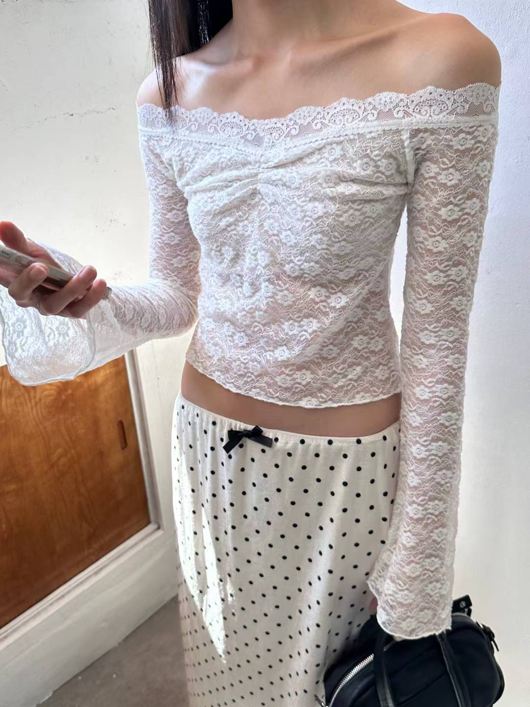 (BF NEW IN) Flare Lace Long Sleeve T-shirt