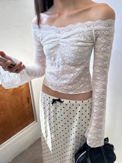 (BF NEW IN) Flare Lace Long Sleeve T-shirt