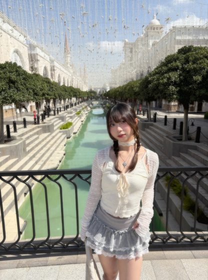 Soft Floral Balletcore Lace Cropped Long Sleeve Cardigan(4 Colours)