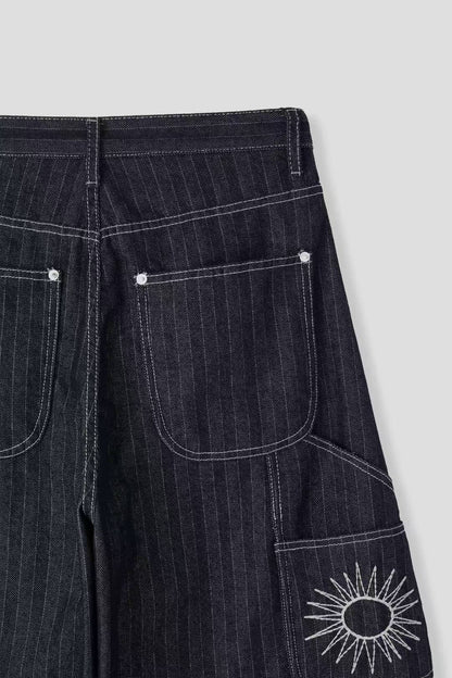 (Preorder) Sun Pattern Non-faded Balloon Wide Pants