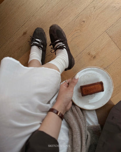 Ribbon Mood Sneakers (Brown)