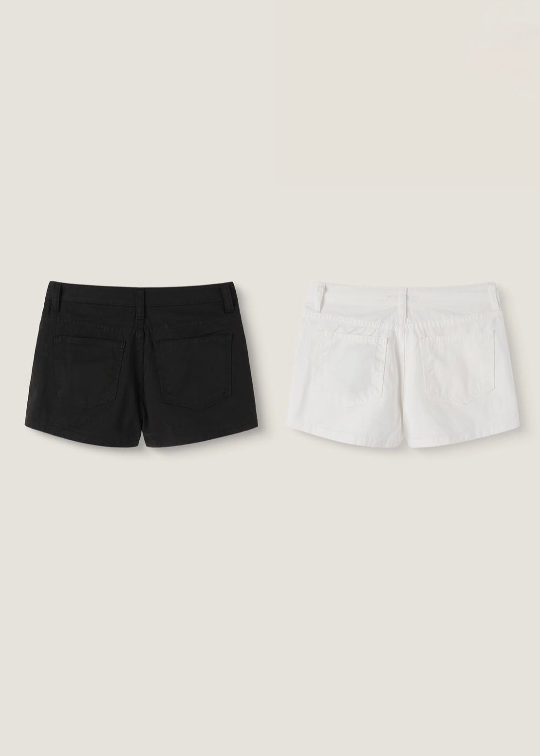 Stud-embellished Asymmetrical Wrap Shorts (2 Colours)