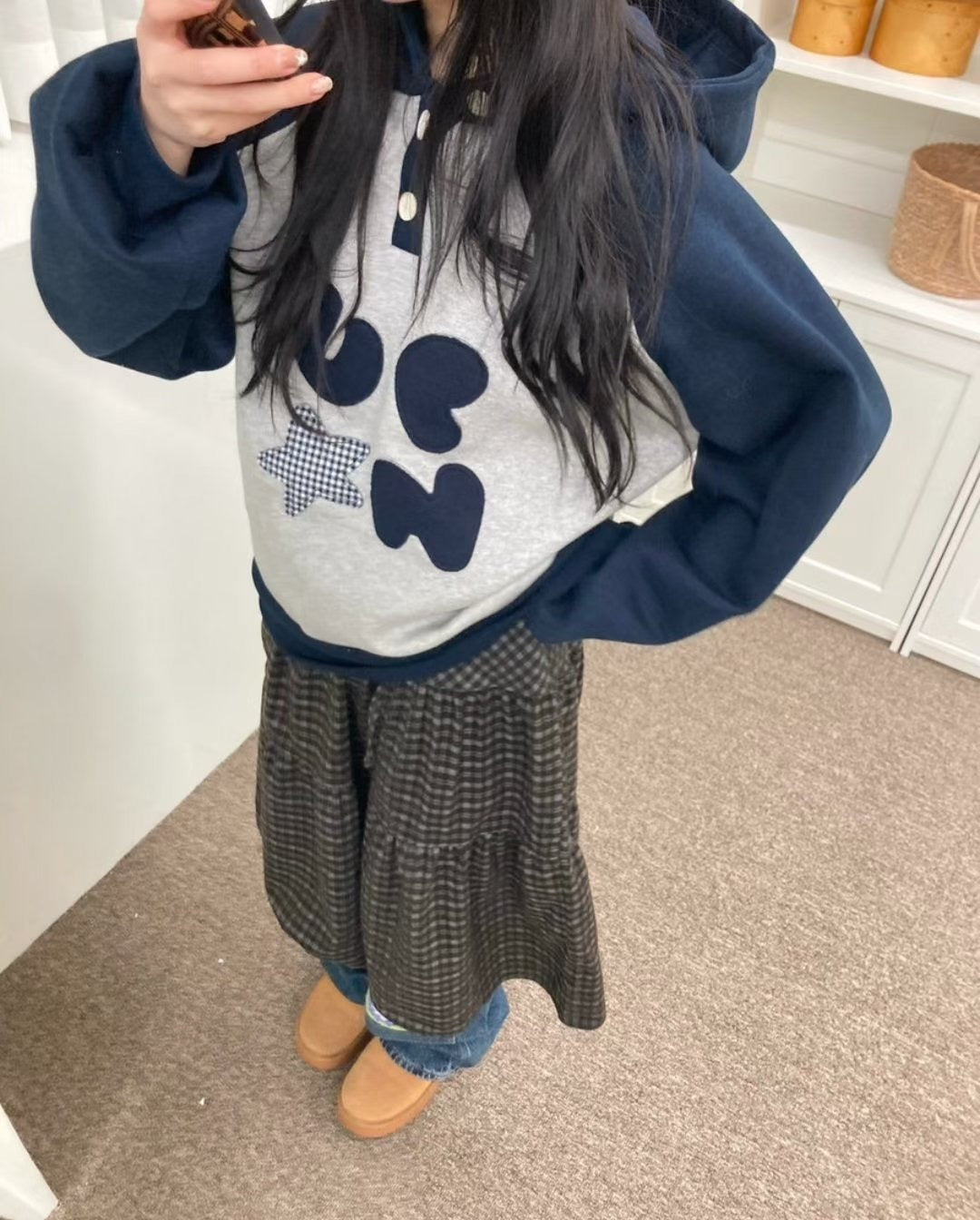 Up and On Letter Pad Hoodie