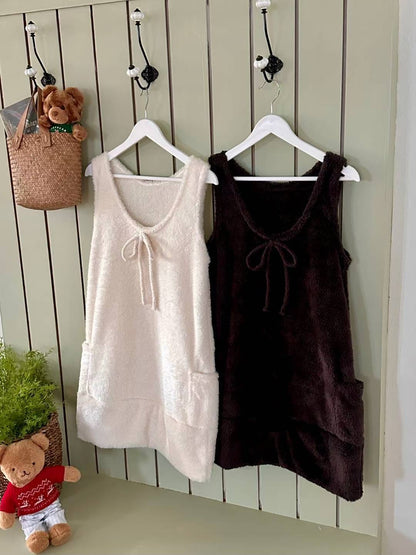 (DEC NEW) Teddy Bear Mini Dress/ Layering for Winter