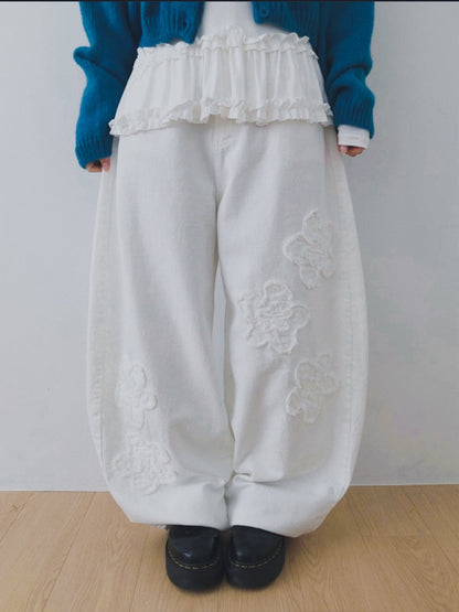 Floral Volume Balloon Pants