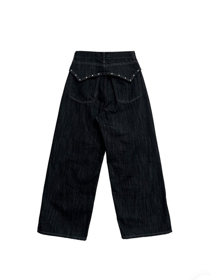 Western Black Denim Pants