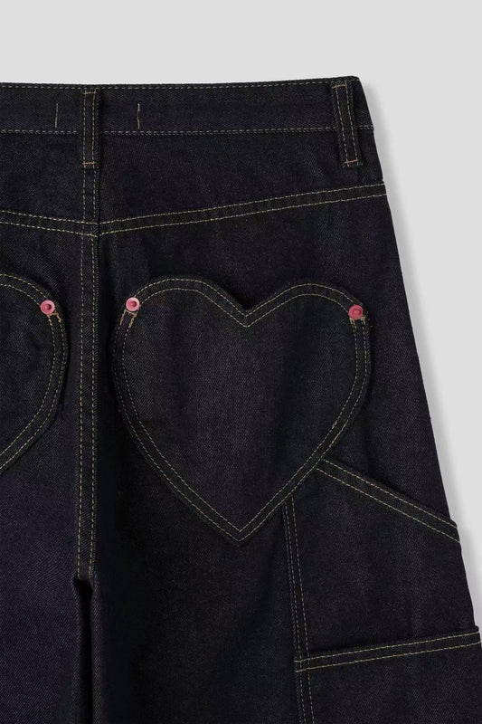 (Preorder) Love Ring Pocket Balloon Wide Cotton Pants