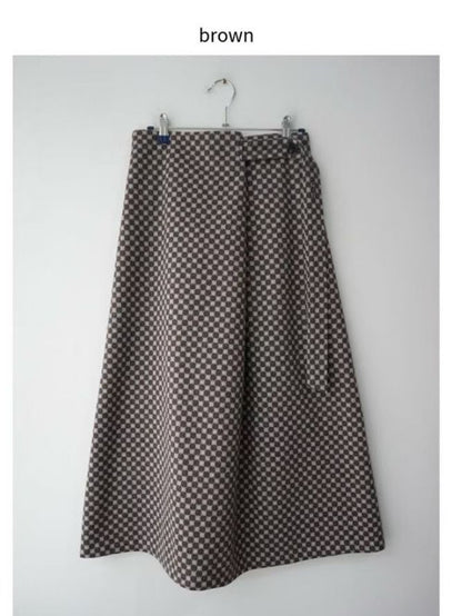 (Preorder) A-Line Check Button Skirt