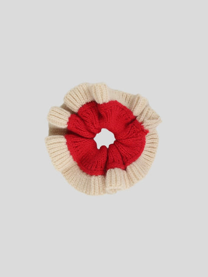 (XMAS PRESENT) Knit Two Tone Scrunchie
