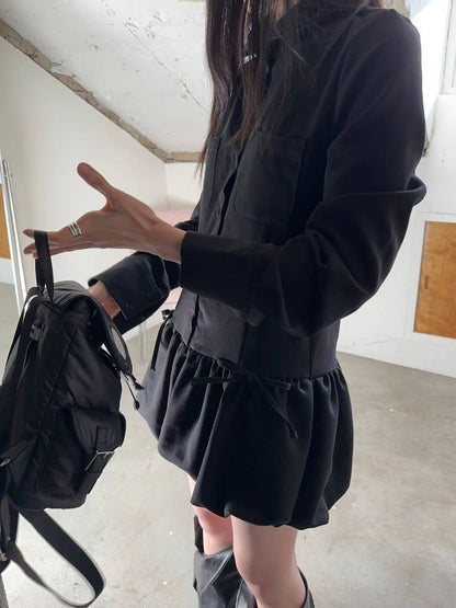 (DEC NEW) Puff Ribbon Dress