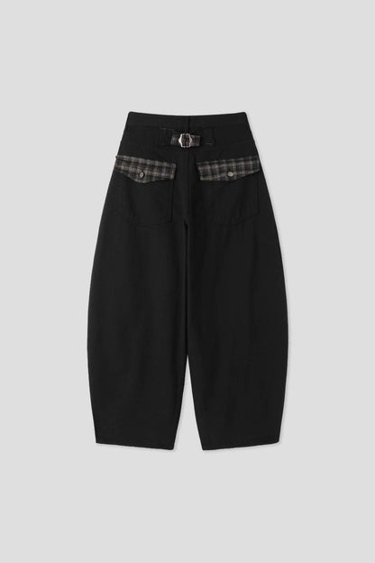 (Preorder) Wide Check Balloon Pants