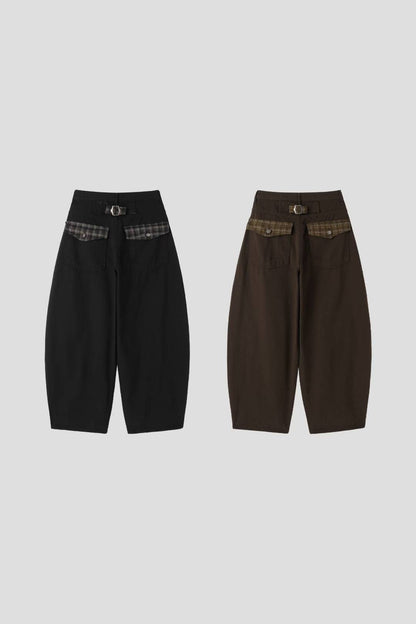 (Preorder) Wide Check Balloon Pants