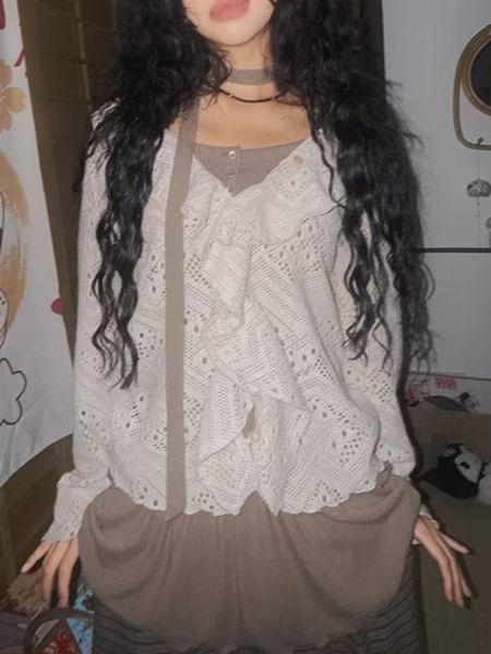 (Preorder) Ruffle Frill Cardigan