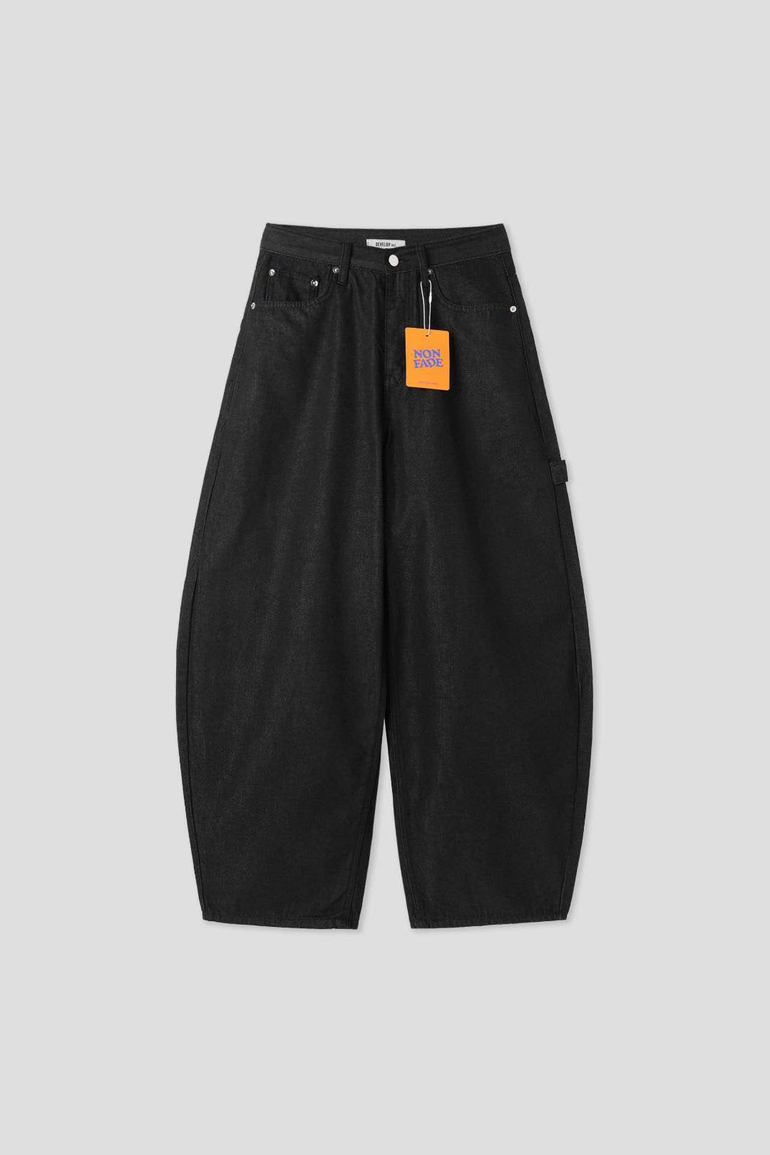 (Preorder) Cross Non-faded Balloon Wide Pants