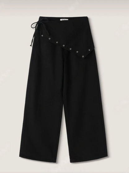 Wide Straight Scarf Pants