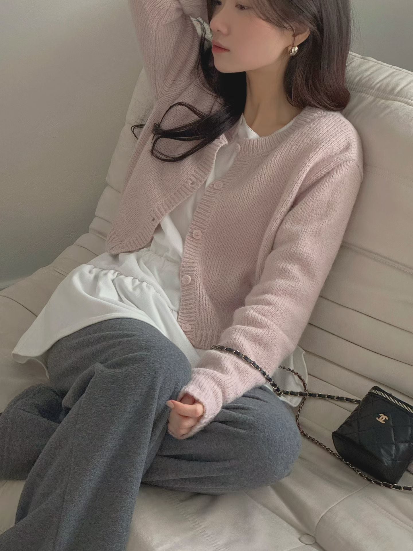 (Preorder) Pastel Dahlia Wool Cardigan