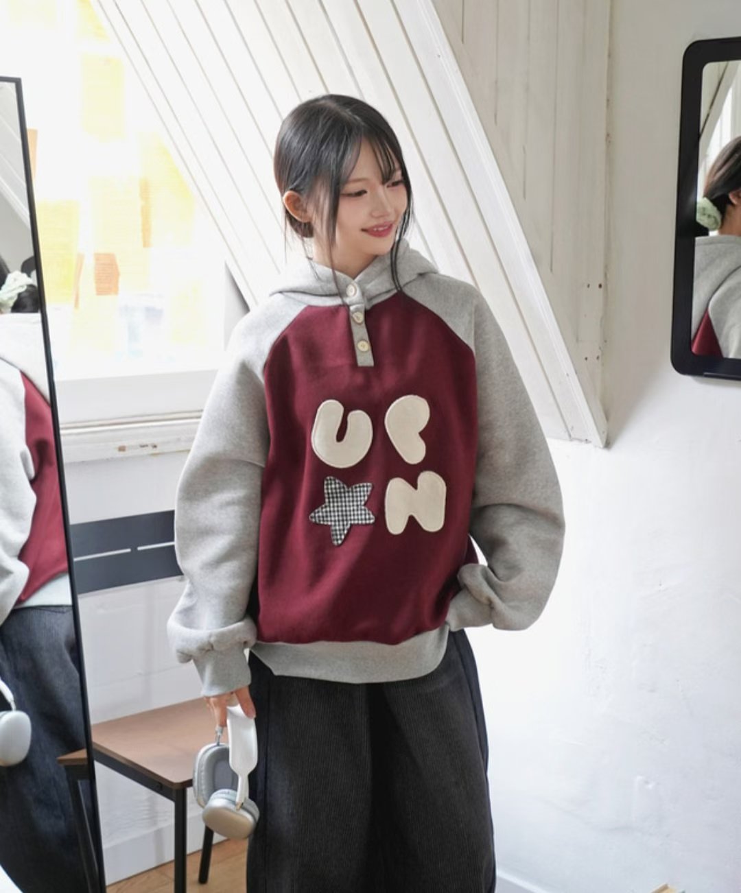 Up and On Letter Pad Hoodie