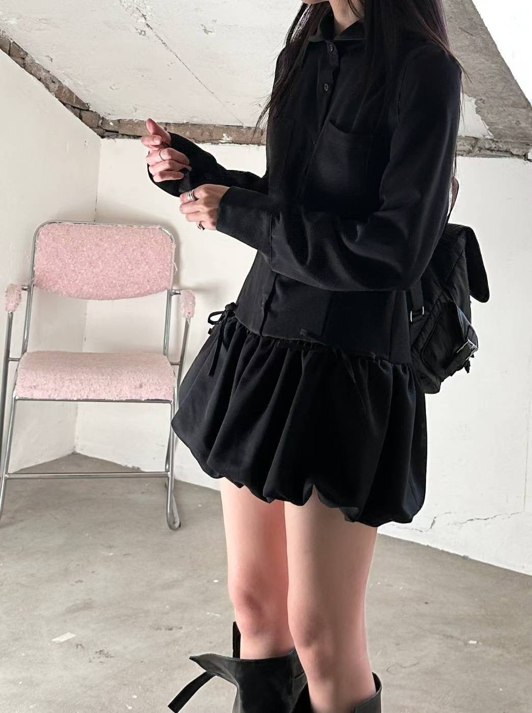 (DEC NEW) Puff Ribbon Dress