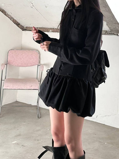 (DEC NEW) Puff Ribbon Dress