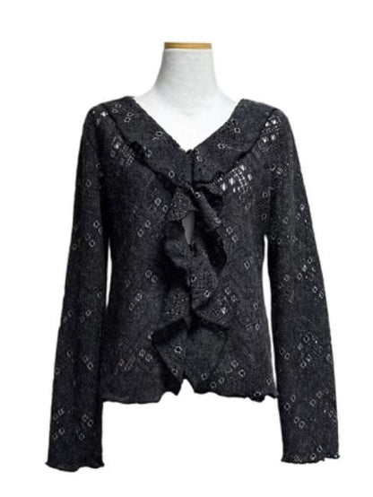 (Preorder) Ruffle Frill Cardigan