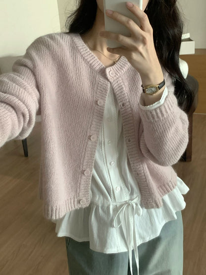 (Preorder) Pastel Dahlia Wool Cardigan