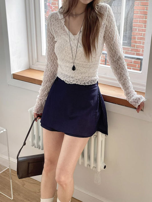 Sheer Lace Secret Wrap Hoodie