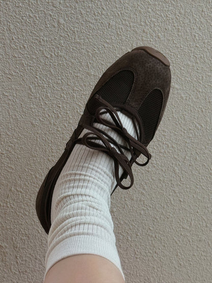 Ribbon Mood Sneakers (Brown)